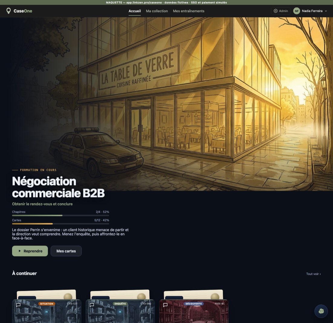 Espace apprenant CaseOne